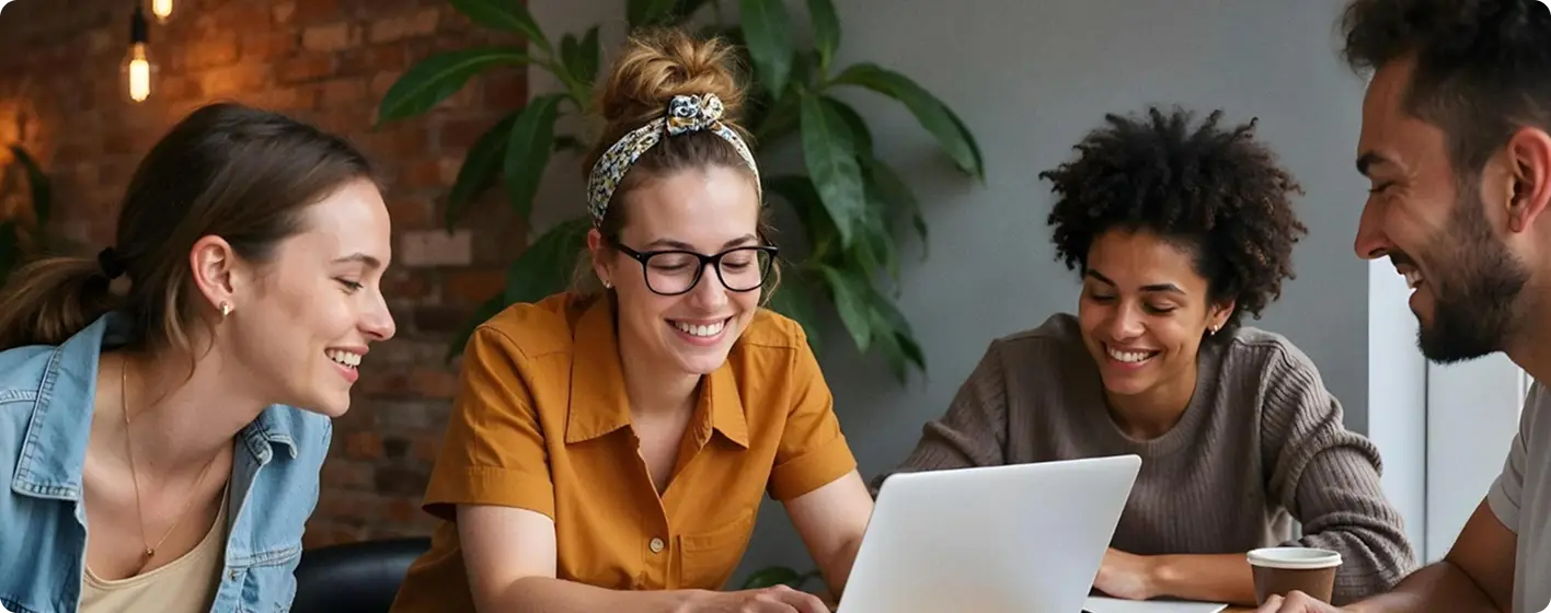 Team collaboration concept for AI-powered restaurant growth and management software Connexup